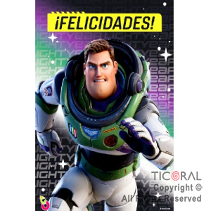 BUZZ LIGTHYEAR AFICHE FELIZ CUMPLE x 1